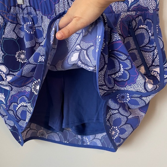 T by Talbots Blue Purple Floral Athletic Skirt Skort Tennis Golf Skirt Size XL - Picture 6 of 8
